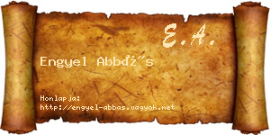 Engyel Abbás névjegykártya